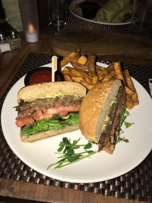 Burger at G-Zen in Branford