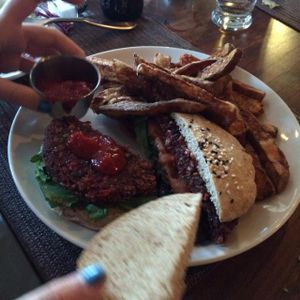 burger at G-Zen in Branford