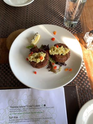 Crab cake app. at G-Zen in Branford