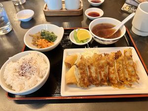 Vegan gyoza meal  at KAMINARI GYOZA in Los Angeles