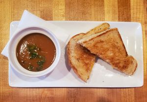 Grilled cheese and Tomato Soup at Vegan & Vine in Phoenix