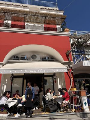 March 2025 front of restaurant  at Saraceno d'Oro in Positano