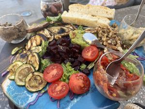 Vegan platter for two   at DATE Art Cafe in Cospicua