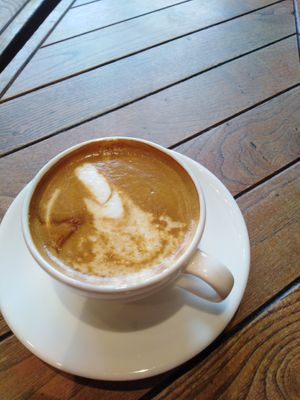 Soy latte so creamy  at Happie Balat in Istanbul