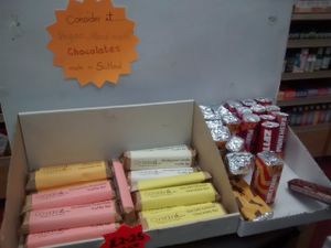 Scotland-produced chocolate by Vegan Burd and Considerit Chocolate at Quality Vitamins and Herbs in Glasgow
