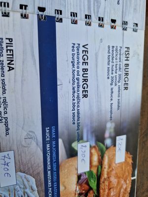 Menù at Famous Beach Bar & Grill in Zadar