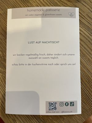 Speisekarte 6/6  at Beezou in Hagen