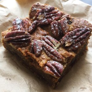 pecan caramel brownie  at Roots  Fruits and Flowers - Great Western in Glasgow
