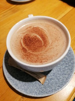 Oat hot chocolate at Roots  Fruits and Flowers - Great Western in Glasgow