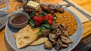 Vegan breakfast at Roots  Fruits and Flowers - Great Western in Glasgow