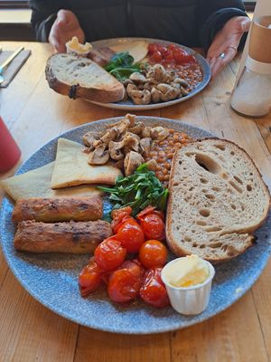 Vegan breakfast at Roots  Fruits and Flowers - Great Western in Glasgow