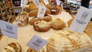 fig and fennel loaf would be vegan. probably not the honey one at Roots  Fruits and Flowers - Great Western in Glasgow