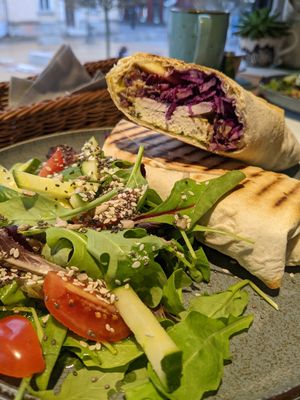 Tofu burrito at Natural Market LT in Klaipeda