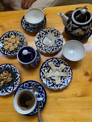  at Silk Road Tea House in Bukhara