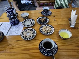   at Silk Road Tea House in Bukhara