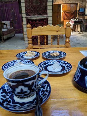  at Silk Road Tea House in Bukhara