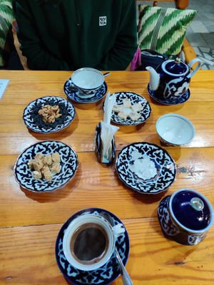  at Silk Road Tea House in Bukhara