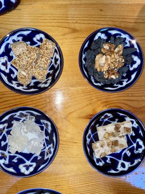 Sweets  at Silk Road Tea House in Bukhara