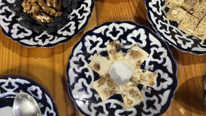 my favourite: silk road confection  at Silk Road Tea House in Bukhara