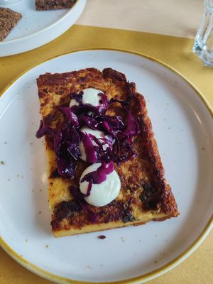 Farinata at Dispensa Cucina Vegana in Brescia