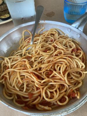 Arrabiata pasta  at Kosmos Fish Tavern in Crete