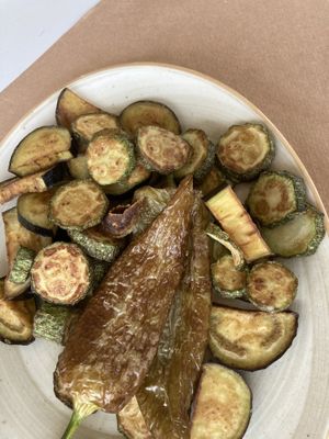 Mixed grilled vegetable (ask without tzatziki)  at Kosmos Fish Tavern in Crete
