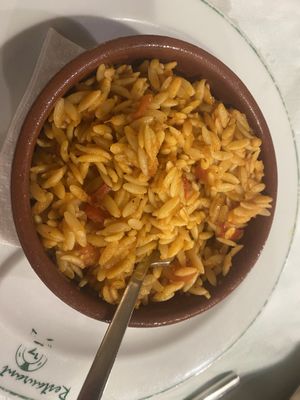 Greek pasta  at Rustico in Rhodes