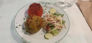 Stuffed vegetables (Gemista) at Rustico in Rhodes