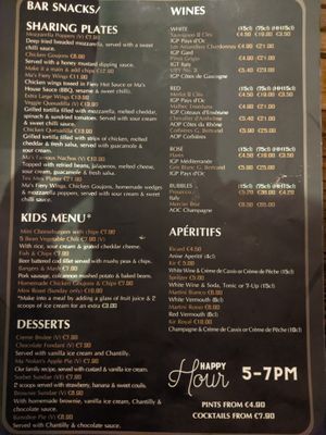 Menu 2 at Ma Nolan's Irish Pub in Nice