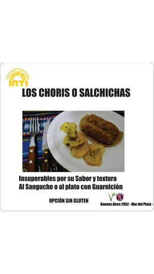 Chorizos veganos at Productos Inti Pinamar in Pinamar