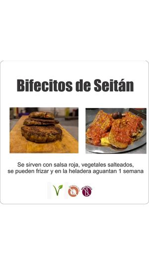 Bifecitos de seitan o vaciveg at Productos Inti Pinamar in Pinamar