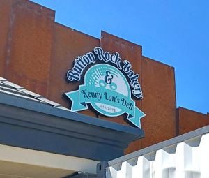 Outside of building at Button Rock Bakery & Kenny Lou's Deli in Lafayette