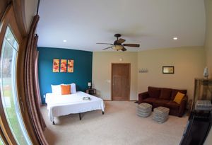 The fish room, ft private entrance and patio at Ugly Biscuits Bed and Breakfast in Baraboo