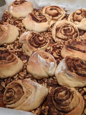 Vegan sticky buns at Ugly Biscuits Bed and Breakfast in Baraboo