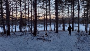 Trail behind the inn at Ugly Biscuits Bed and Breakfast in Baraboo