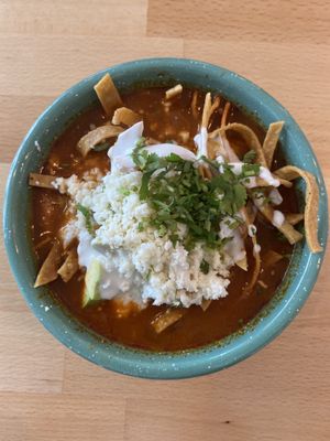 Best tortilla soup on earth !  at Tacotarian - Blue Diamond Rd in Las Vegas