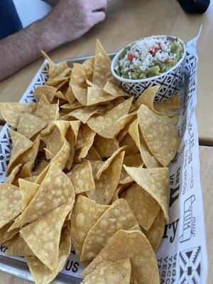 Chips and guacamole   at Tacotarian - Blue Diamond Rd in Las Vegas