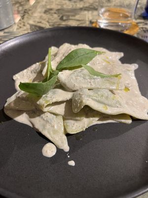 SO GOOD - Pansotti, the ravioli dish  at Origami in La Spezia