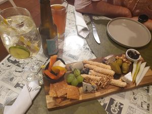 cheese plate at Origami in La Spezia