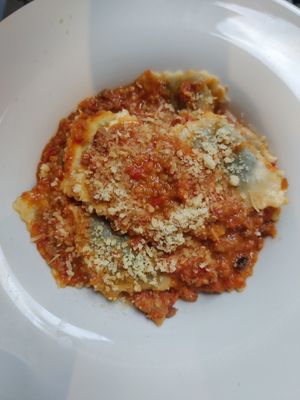 Raviolis at Origami in La Spezia