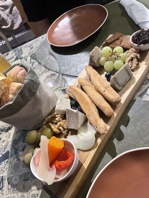  Cheese platter, with 3 out of 4 home made cheeses  at Origami in La Spezia