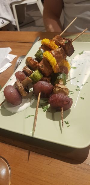 Brochettes at Origami in La Spezia