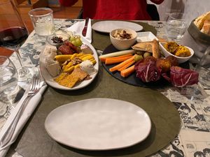 Cheese Plate (left) and Mezze Plate (right) at Origami in La Spezia