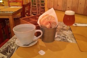 Finally a large cup of tea! Just like I make them at home :) at Origami in La Spezia