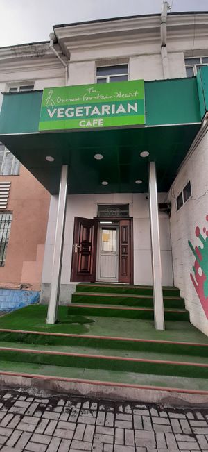  at The Oneness Fountain Heart Vegan/Vegetarian Cafe in Ulaanbaatar