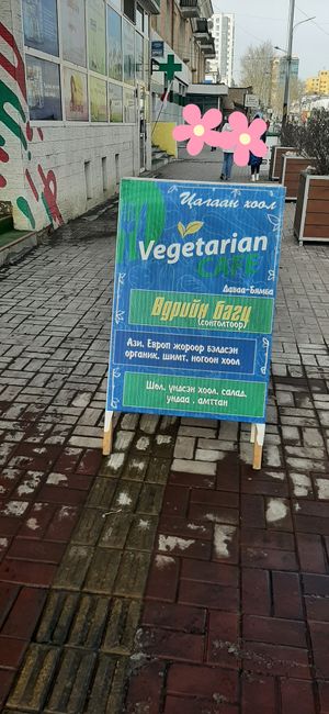  at The Oneness Fountain Heart Vegan/Vegetarian Cafe in Ulaanbaatar