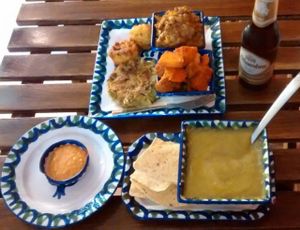 Hot soup + 4 tapas + drink + dessert lunch menu at El Piano - Malaga in Malaga