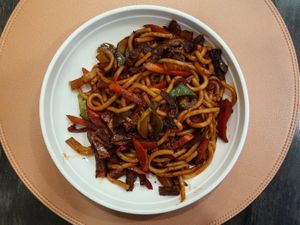 Udon noodle at Agnista Restaurant - Lagshan Center in Ulaanbaatar