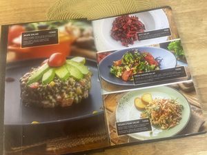 Menu choices  at Agnista Restaurant - Lagshan Center in Ulaanbaatar