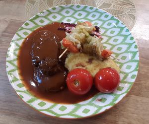Agnista (bean) steak at Agnista Restaurant - Lagshan Center in Ulaanbaatar
